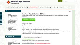 Machine Readable Visa (MRV) - Bangladesh High Commission New ...