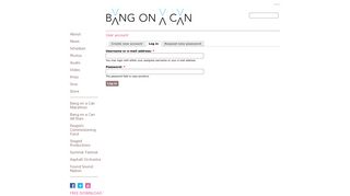 login - Bang on a Can