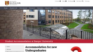 Accommodation for new Undergraduates | Student ... - Bangor University