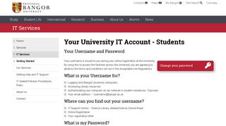 Your University IT Account | IT Services | Bangor University