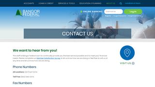 Contact Us | Bangor Federal Credit Union | Penobscot County, ME ...