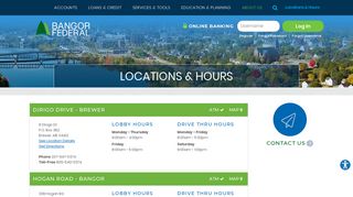 Locations & Hours | Bangor Federal Credit Union | Penobscot County ...