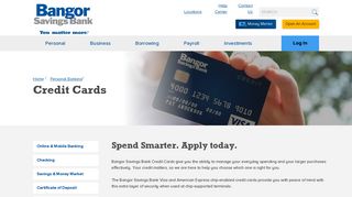 Credit & Debit Cards | Bangor Savings Bank | Maine