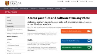 Access your files and software from anywhere | IT ... - Bangor University