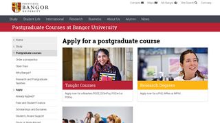 Postgraduate Courses at Bangor University - Apply now
