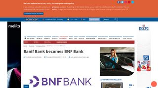 Banif Bank becomes BNF Bank - The Malta Independent