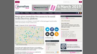 Banjo gives journalists free access to its social media discovery ...