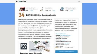 BANK 34 Online Banking Login - CC Bank