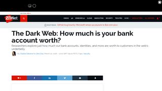 The Dark Web: How much is your bank account worth? | ZDNet