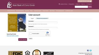 User account | State Bank of Cerro Gordo