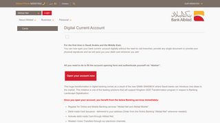 Bank AL-Bilad - Digital Current Account