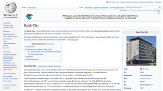 Bank Cler – Wikipedia
