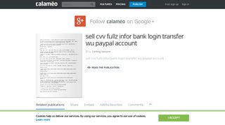 Calaméo - sell cvv fullz infor bank login transfer wu paypal account