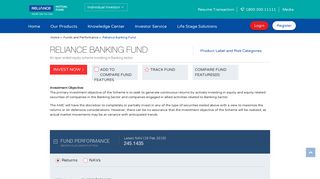Reliance Banking Fund - Reliance Mutual