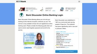Bank Gloucester Online Banking Login - CC Bank