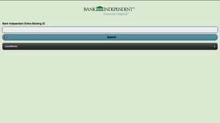 Bank Independent Online Banking: Login