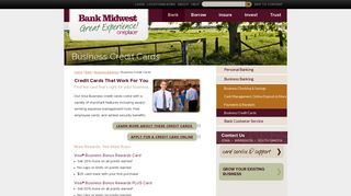 Business Credit Cards - Bank Midwest