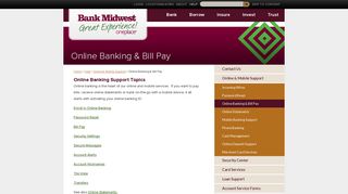 Online Banking and Bill Pay - Bank Midwest