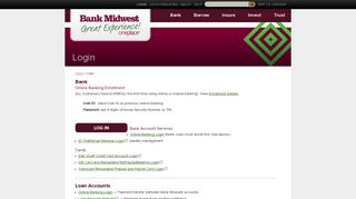 Login - Bank Midwest