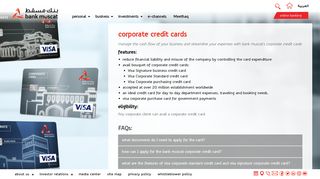 bank muscat - corporate cards