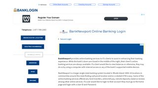BankNewport Online Banking Login | Bank Login