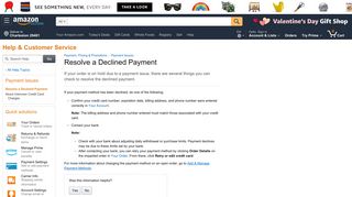 Amazon.com Help: Resolve a Declined Payment