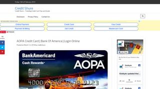 AOPA Credit Card | Bank Of America | Login Online - Credit Shure
