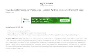 www.bankofamerica.com/azdesepc – Access AZ DES Electronic ...