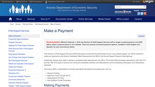 Make a Payment | Arizona Department of Economic Security