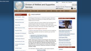 Child Support - DWSS - State of Nevada