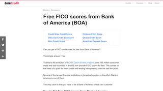 Bank of America Credit Score and Report | Cafe Credit