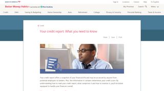 Credit Report - Better Money Habits - Bank of America