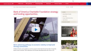 Charitable Foundation funding opportunities from Bank of America