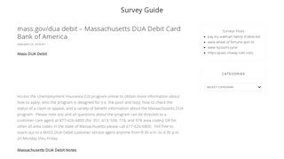 mass.gov/dua debit - Massachusetts DUA Debit Card Bank of America ...