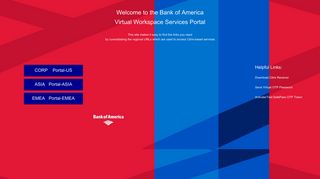 Welcome to the Bank of America Virtual Workspace Services Portal