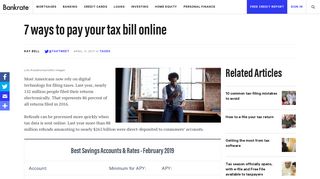 7 Ways To Pay Your Tax Bill Online - Bankrate.com