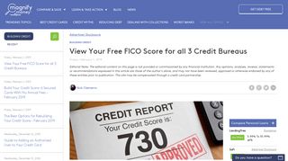 View Your Free FICO Score for all 3 Credit Bureaus - MagnifyMoney