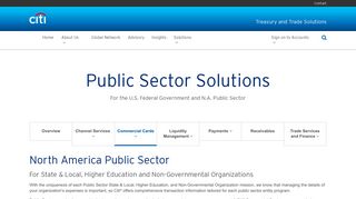 Public Sector Solutions | Citi® Commercial Cards | Treasury and ...