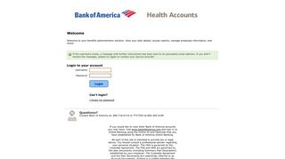 Login to your account - benefits - Bank of America