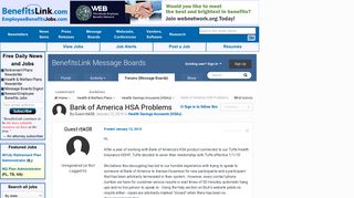 Bank of America HSA Problems - Health Savings Accounts (HSAs ...