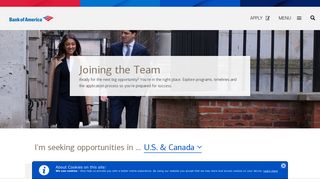Joining the team - Bank of America