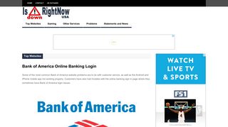 Bank of America Online Banking Login | Is Down Right Now USA