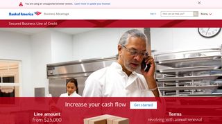 Small Business Lines of Credit at Bank of America