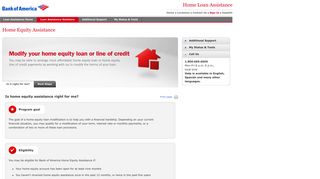 Home Equity Loan Modification | Bank of America