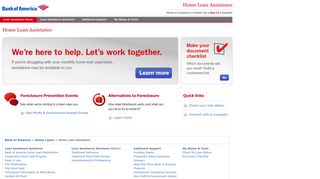 Home Loan Help from Bank of America