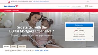 Mortgages - Home Mortgage Loans from Bank of America