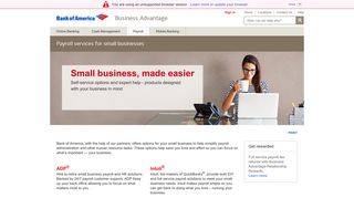Bank of America Online Payroll Services for Small Businesses