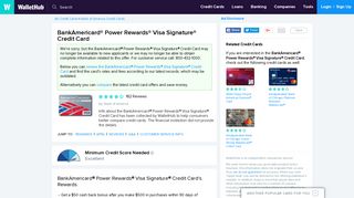 BankAmericard Power Rewards Visa Signature Credit Card Reviews