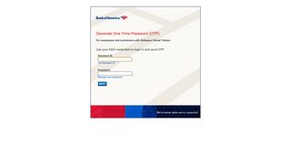 Bank of America | Simplified Sign-On | Send OTP