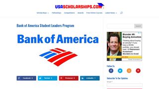 Bank of America Student Leaders Program - 2018-2019 ...